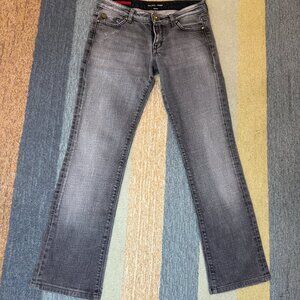 Guess Jeans Palm Springs Bootcut Gray Stretch Denim Size 28 Logo Pockets